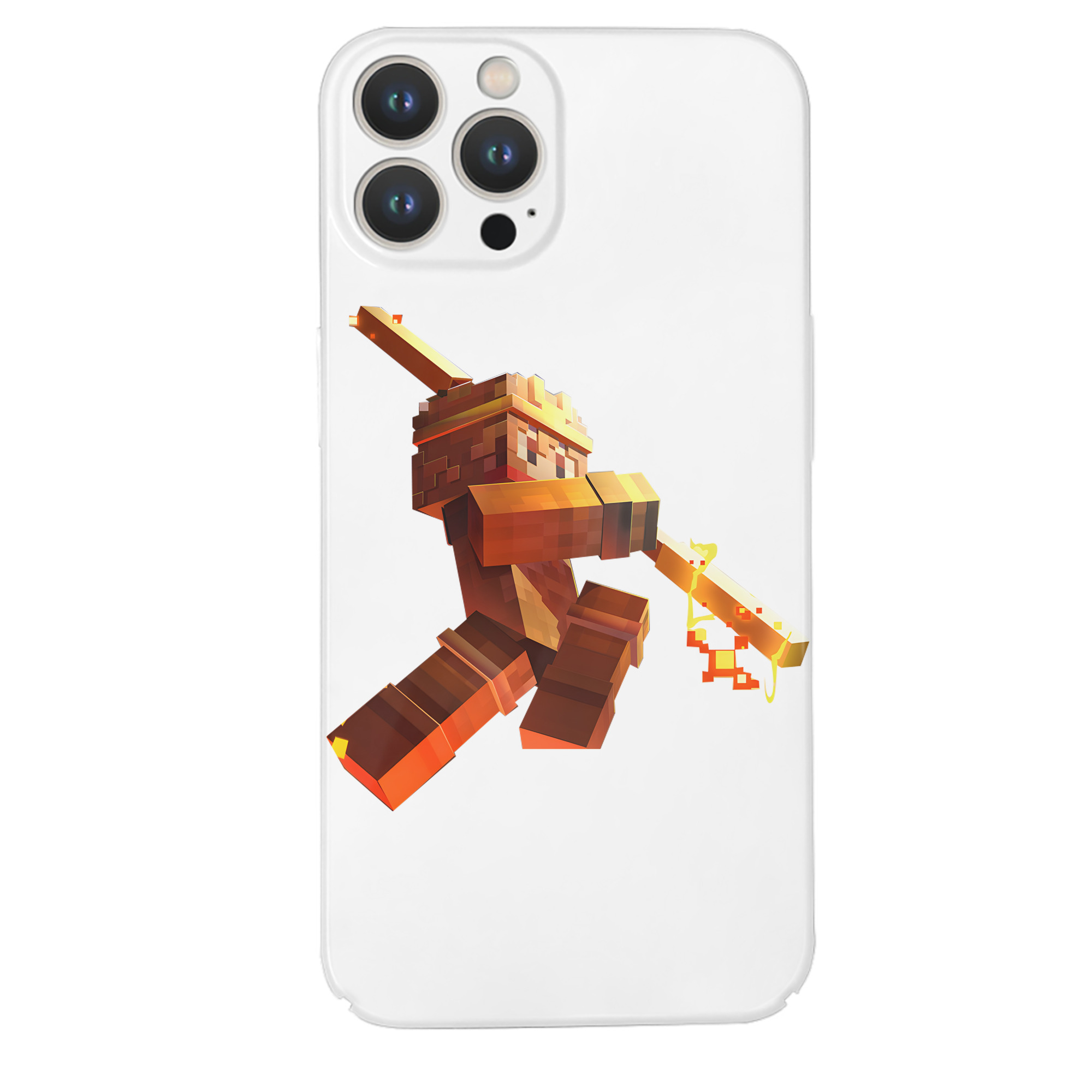 （画像用） マインクラフト ブロックの世界 Minecraft MC Block world 【iPhone 14シリーズ対応】ハードケース